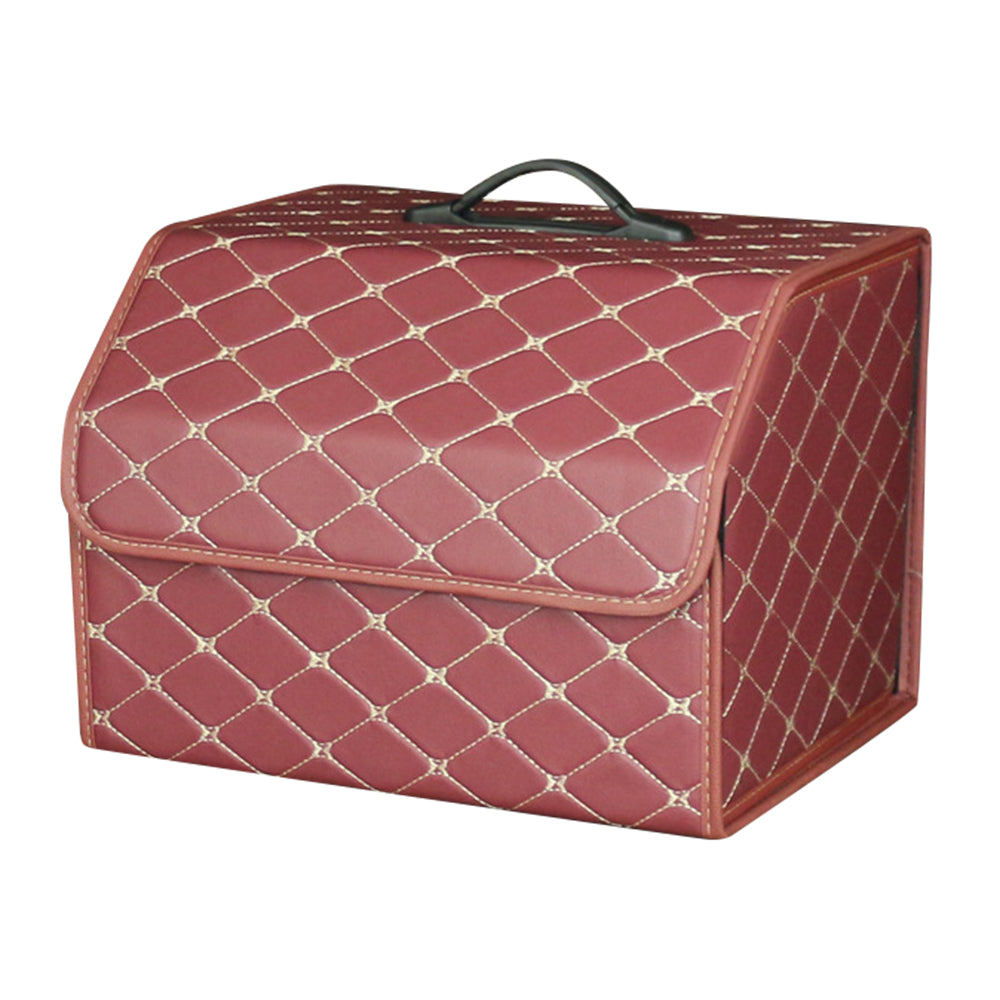 10006 Car Trunk Stuff Organizing Container Foldable Leather Storage Box, Medium Size 10006 Car Trunk Stuff Organizing Container Foldable Leather Storage Box, Medium Size